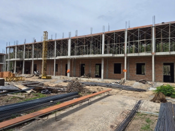 Thi công Dự án xây dựng, nâng cấp Tiểu đoàn 5 – Phân hiệu miền Nam, Trường Trung cấp Kỹ thuật Tăng thiết giáp tại Long Thành, Đồng Nai: Công tác đổ bê tông sàn tầng 3.