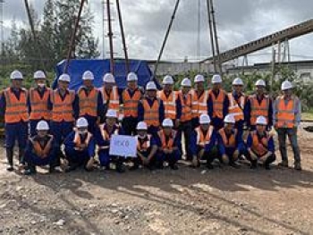 Thi công khảo sát dây chuyền 2 nhà máy xi măng Hòn Chông