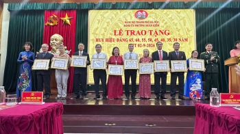 Đảng ủy Phường Hoàn Kiếm trao tặng Huy hiệu Đảng